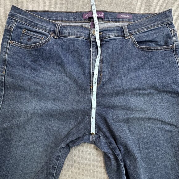 Gloria Vanderbilt Womens Size 18W Blue Denim Amanda Jeans Straight Leg 5 Pockets - Picture 11 of 14